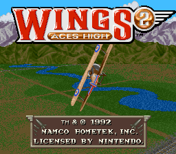 Wings 2 - Aces High (USA) Title Screen